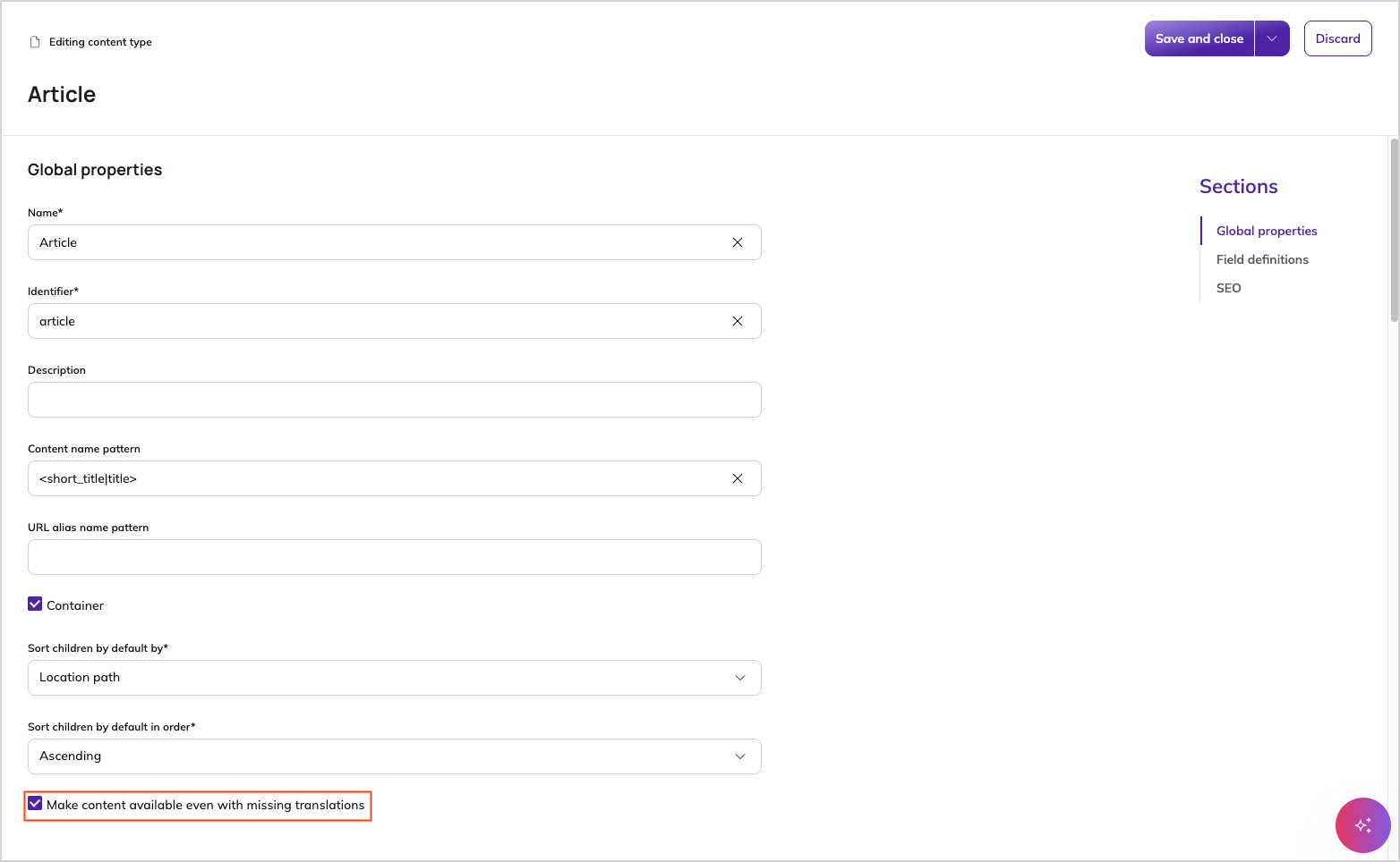 Default content availability Default content availability